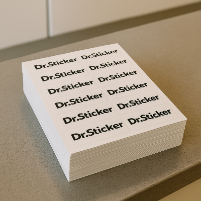 Stickers op vel
