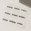 Transparante stickers op vel