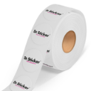 Transparante stickers op rol