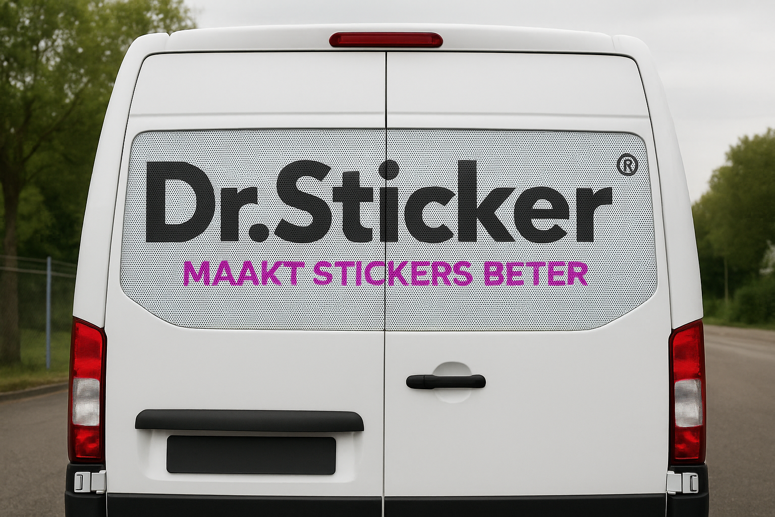 Onewayvision sticker voorbeeld 1