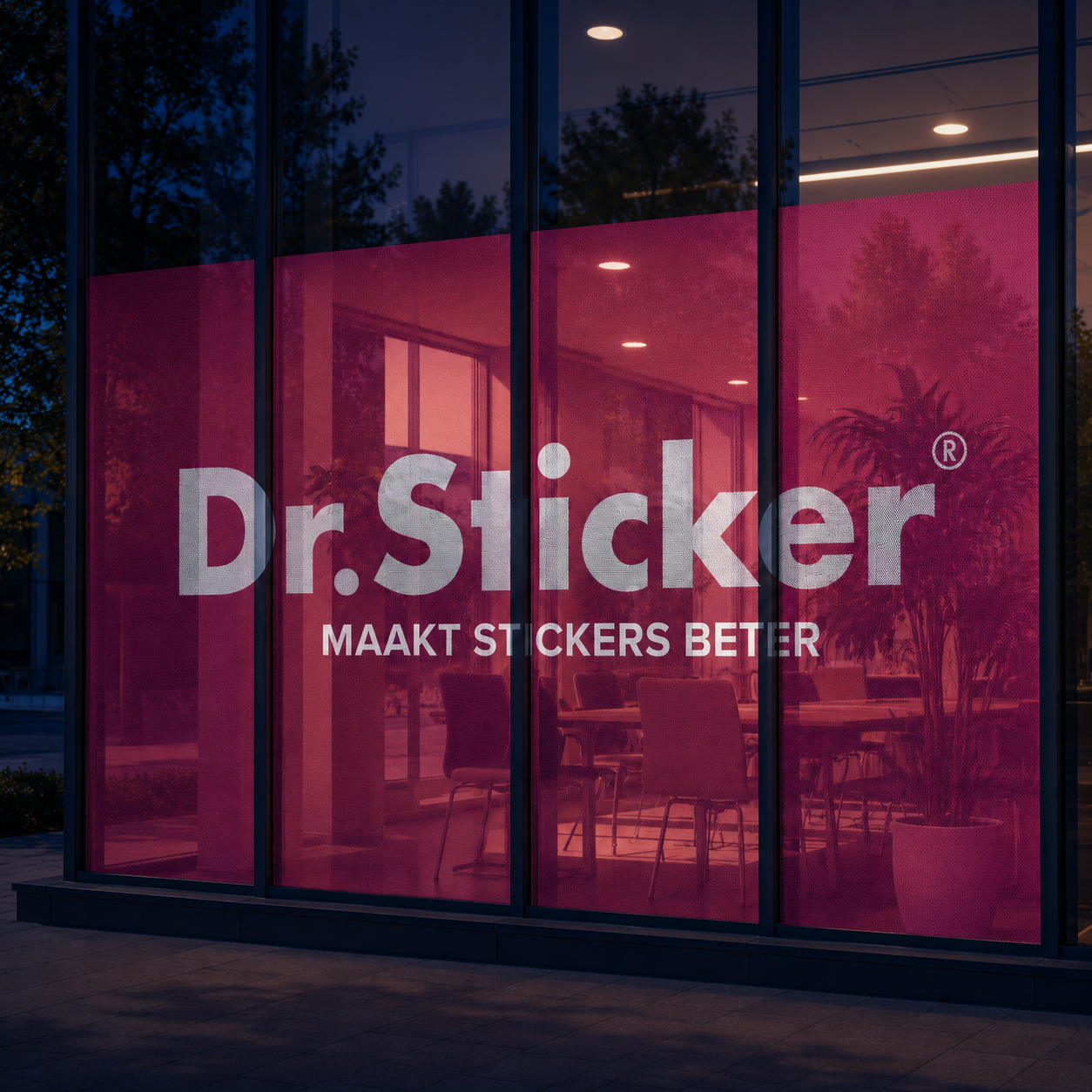 One Way Vision gebouw donker