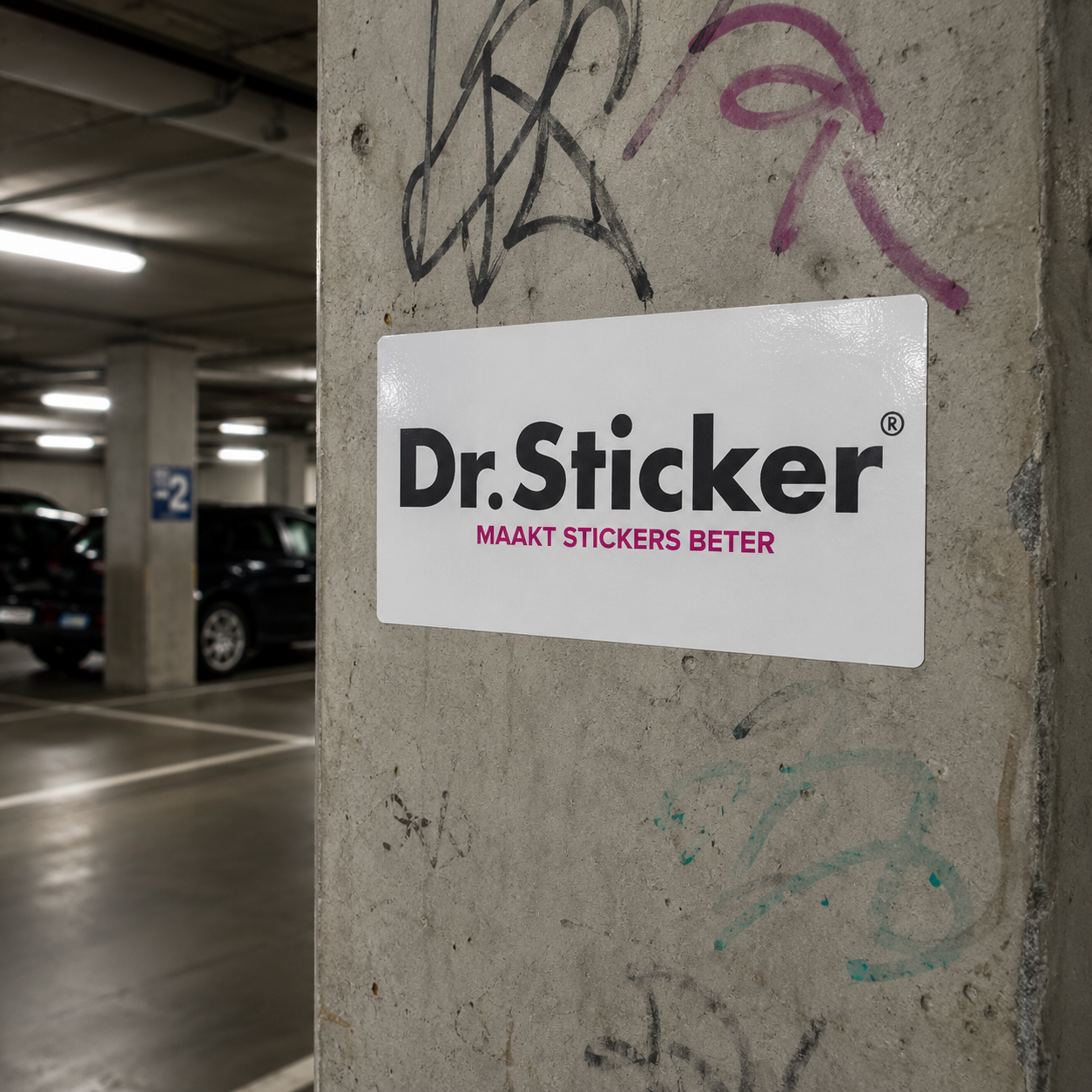 Anti graffiti stickers example