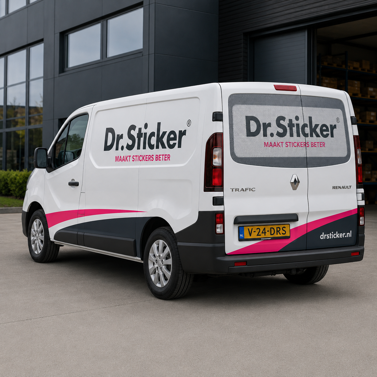 Voorbeeld van stickers voor wagenparken