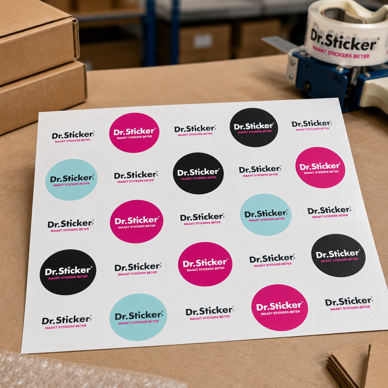 Losse die-cut stickers in eigen vorm