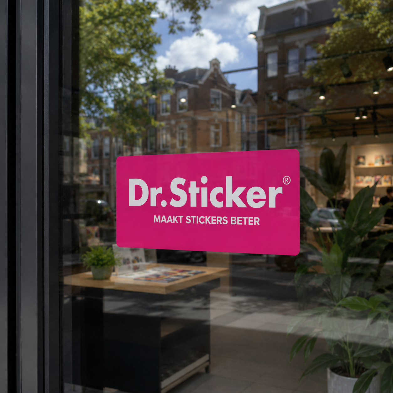 Premium double-sided sticker example