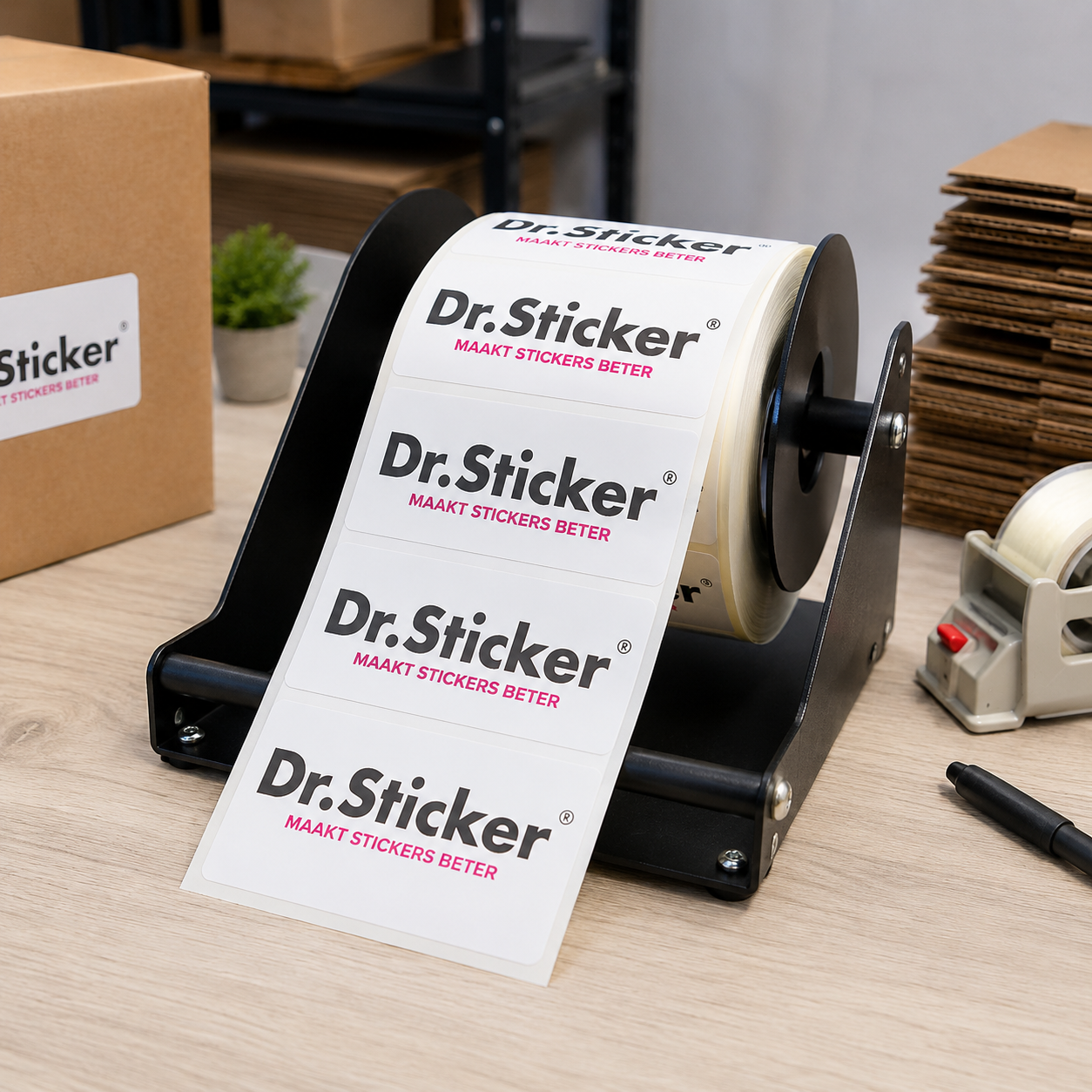 Voorbeeld van etiketten voor machinale verwerking