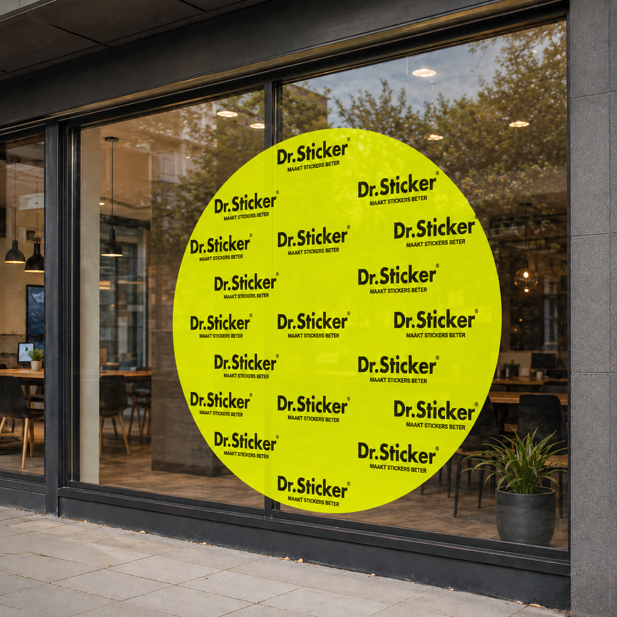 Fluorescent stickers in bright colour