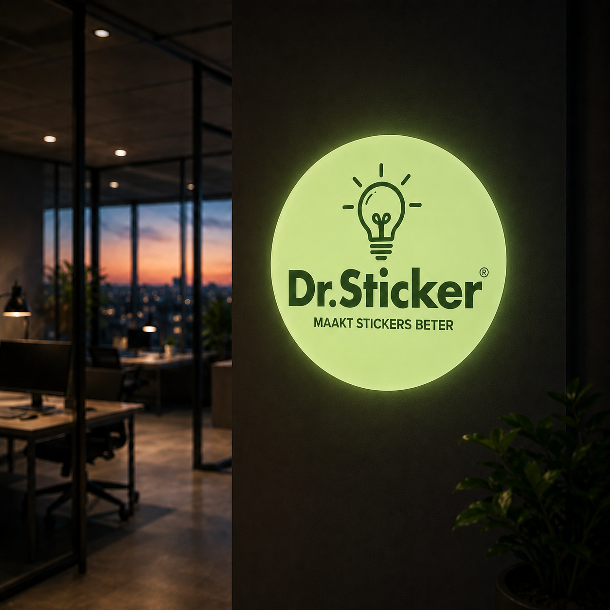 Glow in the dark stickers example