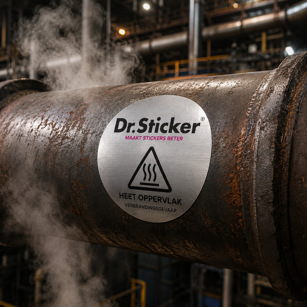 Hittebestendige waarschuwingssticker