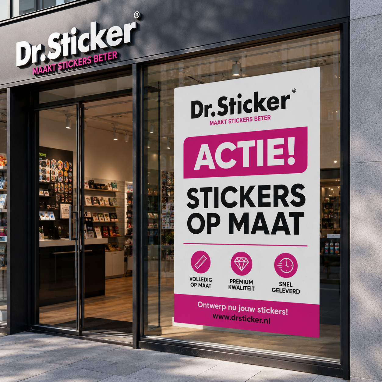 Ijzerhoudende sticker met whiteboard afwerking
