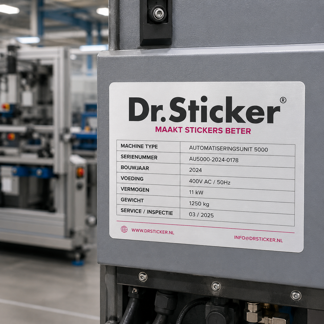 Stickers voor machinebouwers