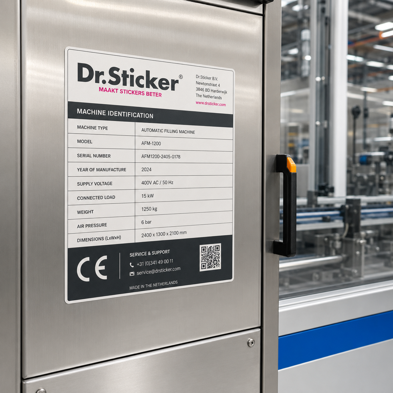 Stickers voor machinebouwers voorbeeld 2
