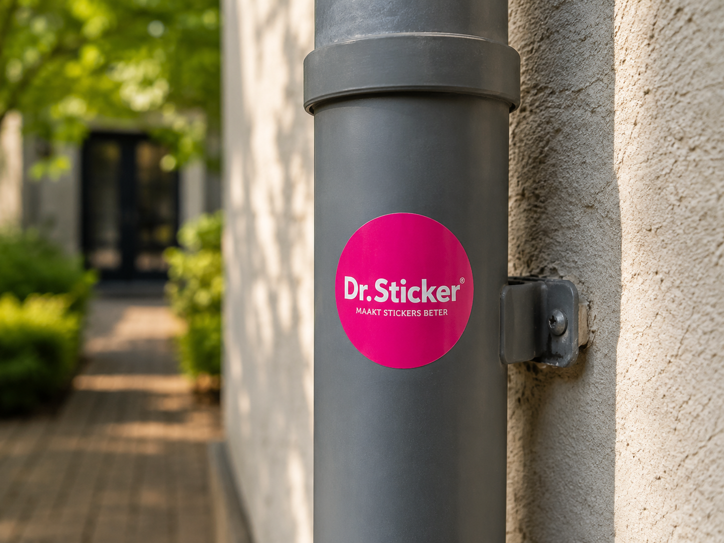 Duurzame sticker op hard PVC