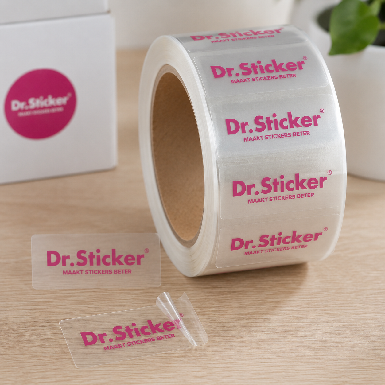 Transparante etiketten voor glas en verpakkingen