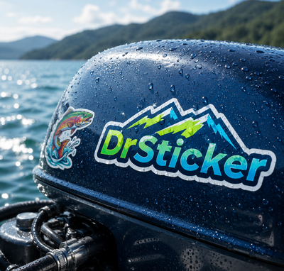 Water-resistant stickers example 2