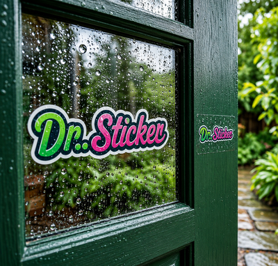 Water-resistant stickers example 3